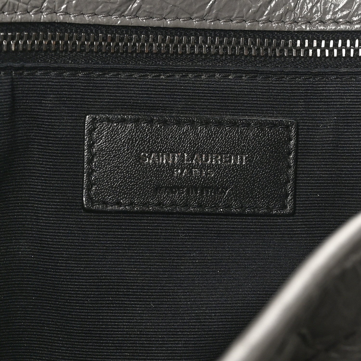 Saint Laurent Crinkled Calfskin Matelasse Monogram Large Niki Chain Satchel Storm 6 of 10