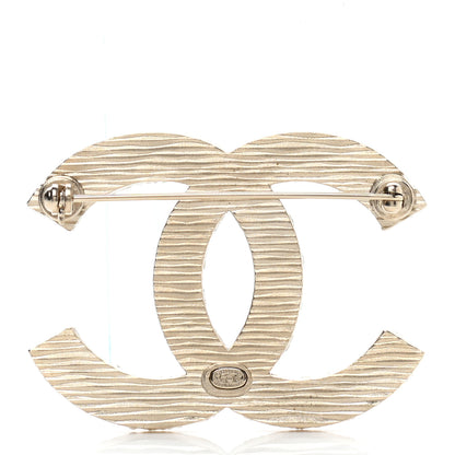 Chanel Resin Glitter CC Brooch Gold Blue 3 of 5