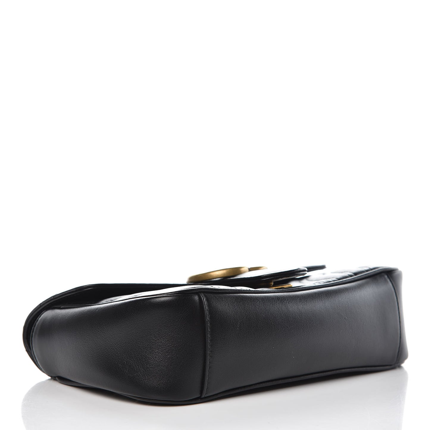 Calfskin Matelasse Mini GG Marmont Shoulder Bag Black