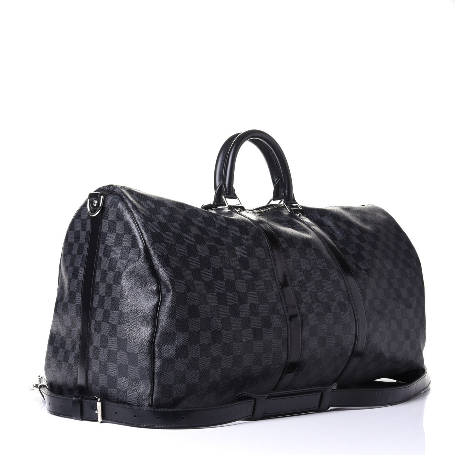 Damier Graphite Keepall Bandouliere 55