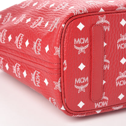 MCM Visetos Medium Reversible Shopper Tote Ruby Red 11 of 14