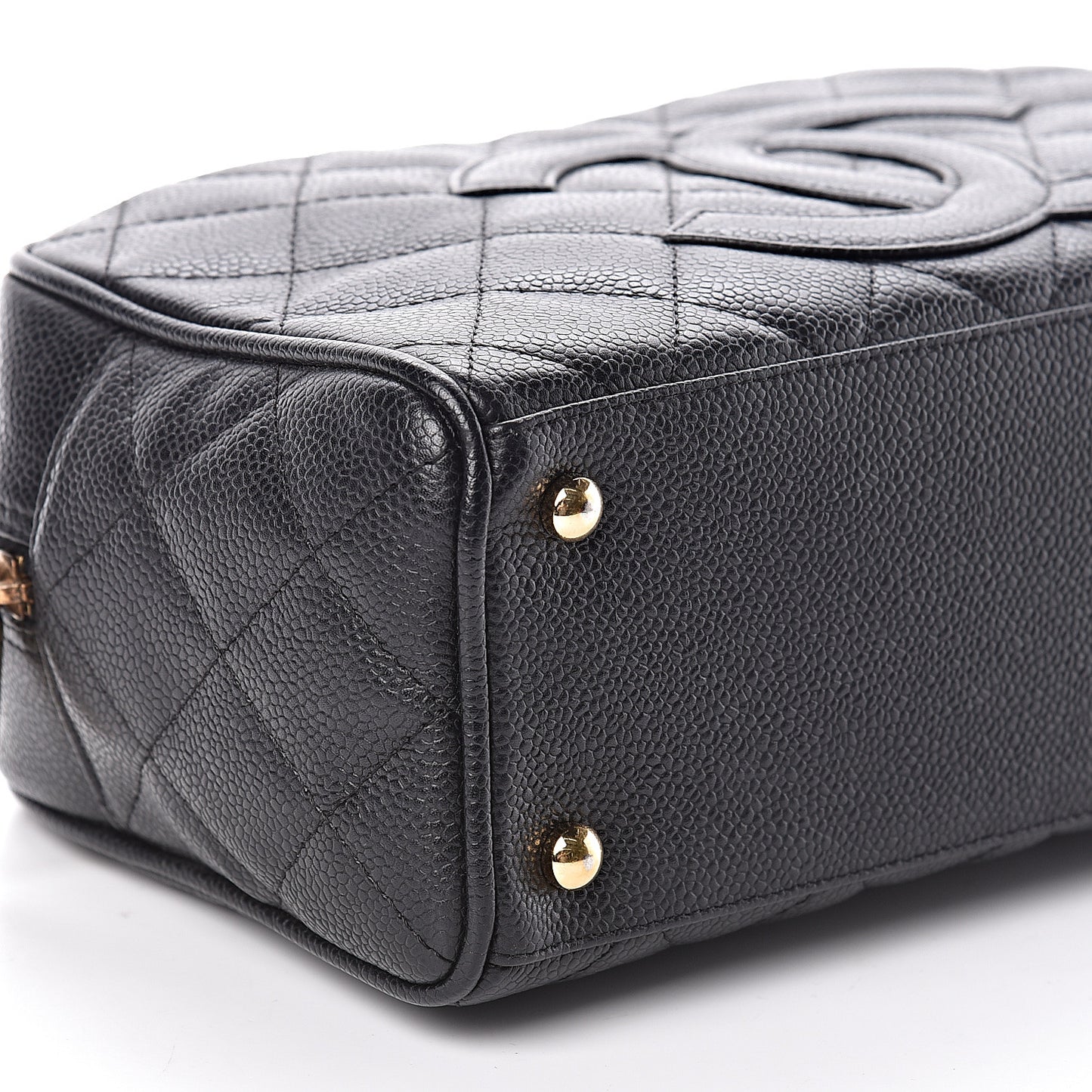 Caviar Quilted Small Bowler Black