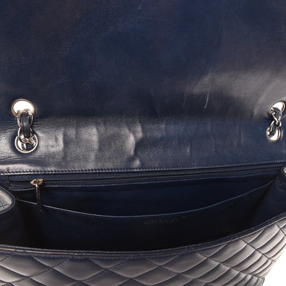 Chanel Lambskin Quilted Maxi Single Flap Navy 11 of 16