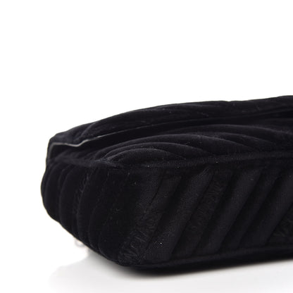 Balenciaga Velvet Logo Matelasse BB Chain Wallet Black 5 of 8
