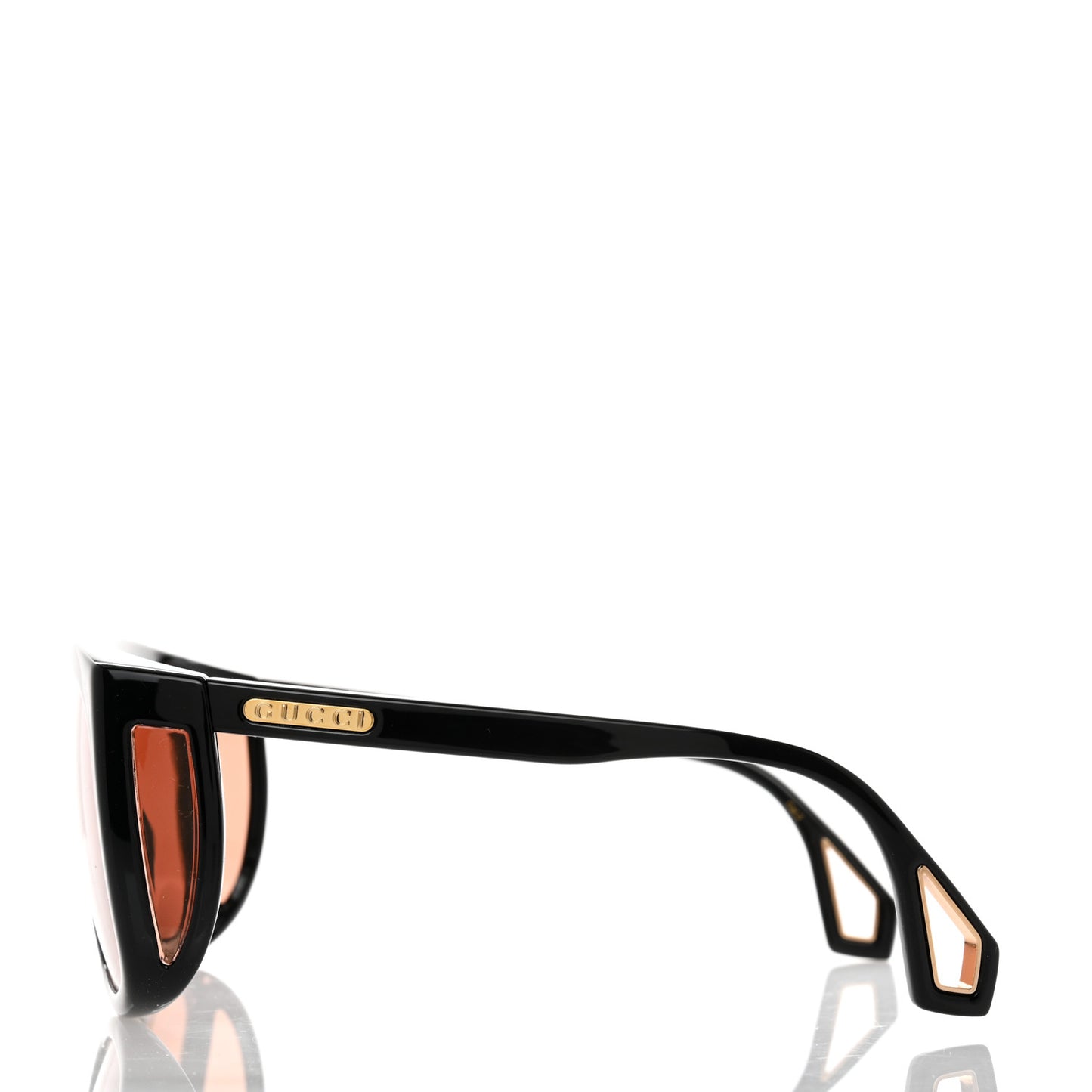Acetate Shield Sunglasses GG0467S Black
