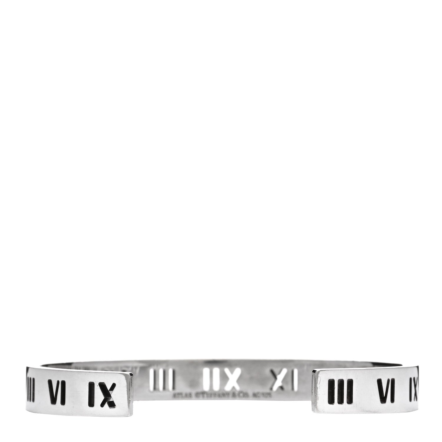 Tiffany Sterling Silver Atlas Pierced Cuff Bracelet 2 of 3