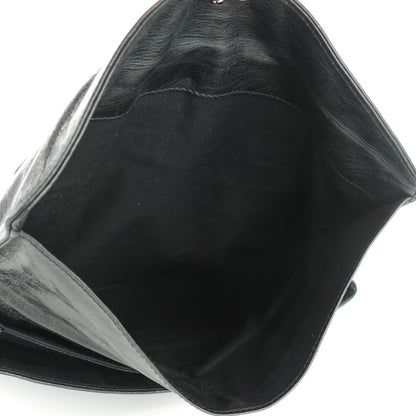 Balenciaga Agneau Giant 21 Silver Hardware Envelope Clutch Black 5 of 7