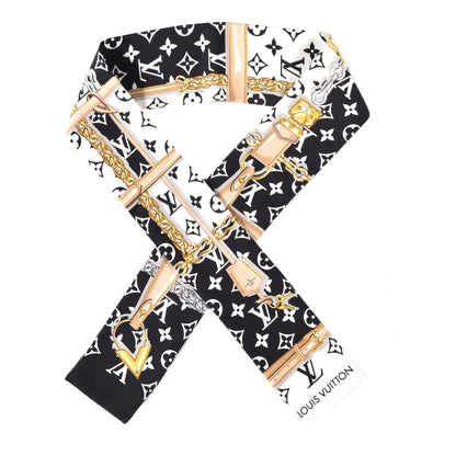Louis Vuitton Silk Monogram Confidential Bandeau Black 1 of 2