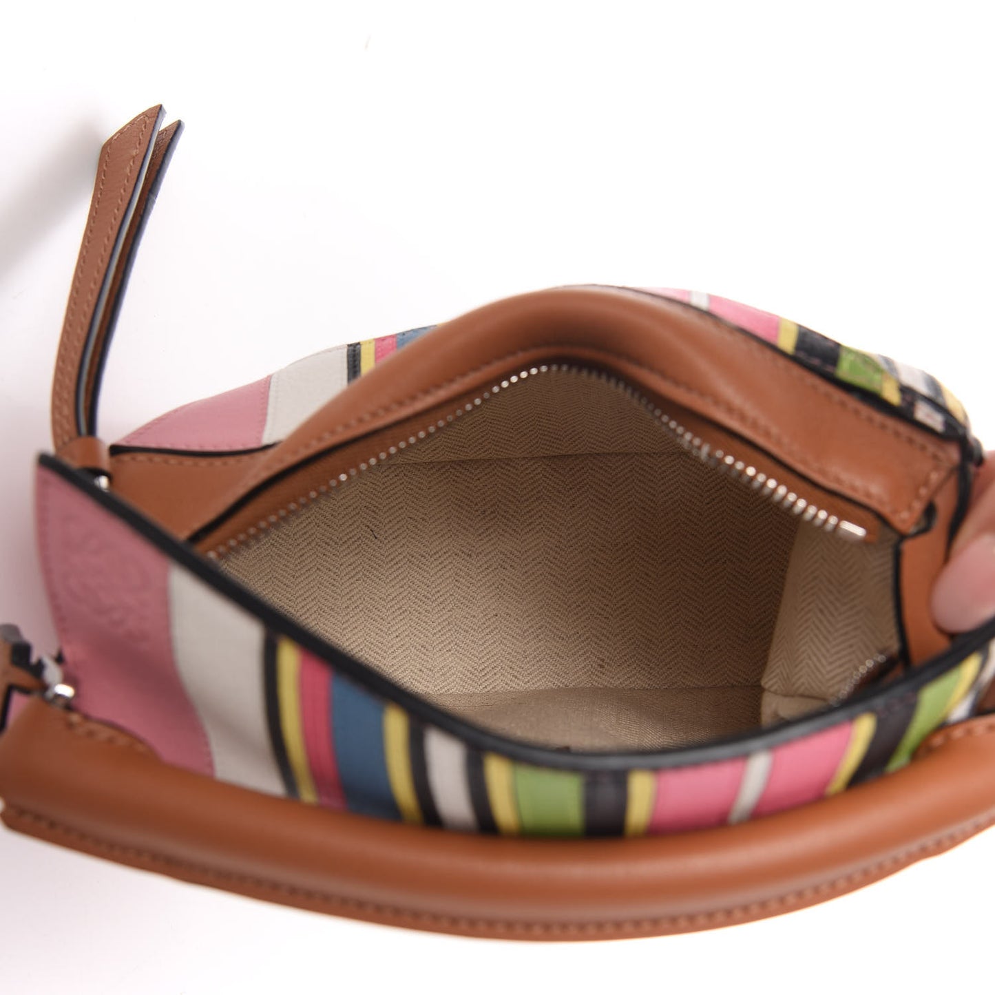 Calfskin Mini Puzzle Bag Pink Multicolor