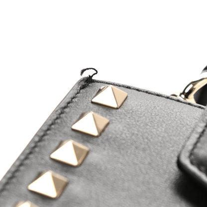 Valentino Garavani Calfskin Rockstud Phone Case With Chain Black 10 of 12