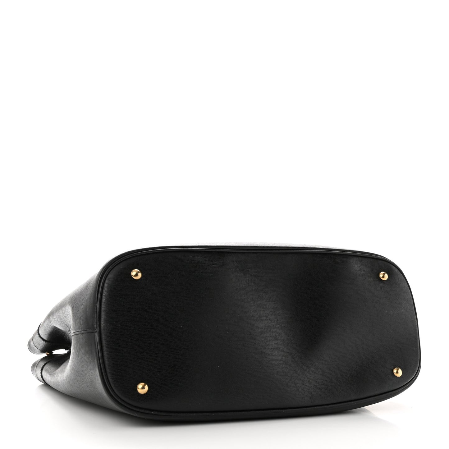 Textured Calfskin Large Bright Bit Tote Black
