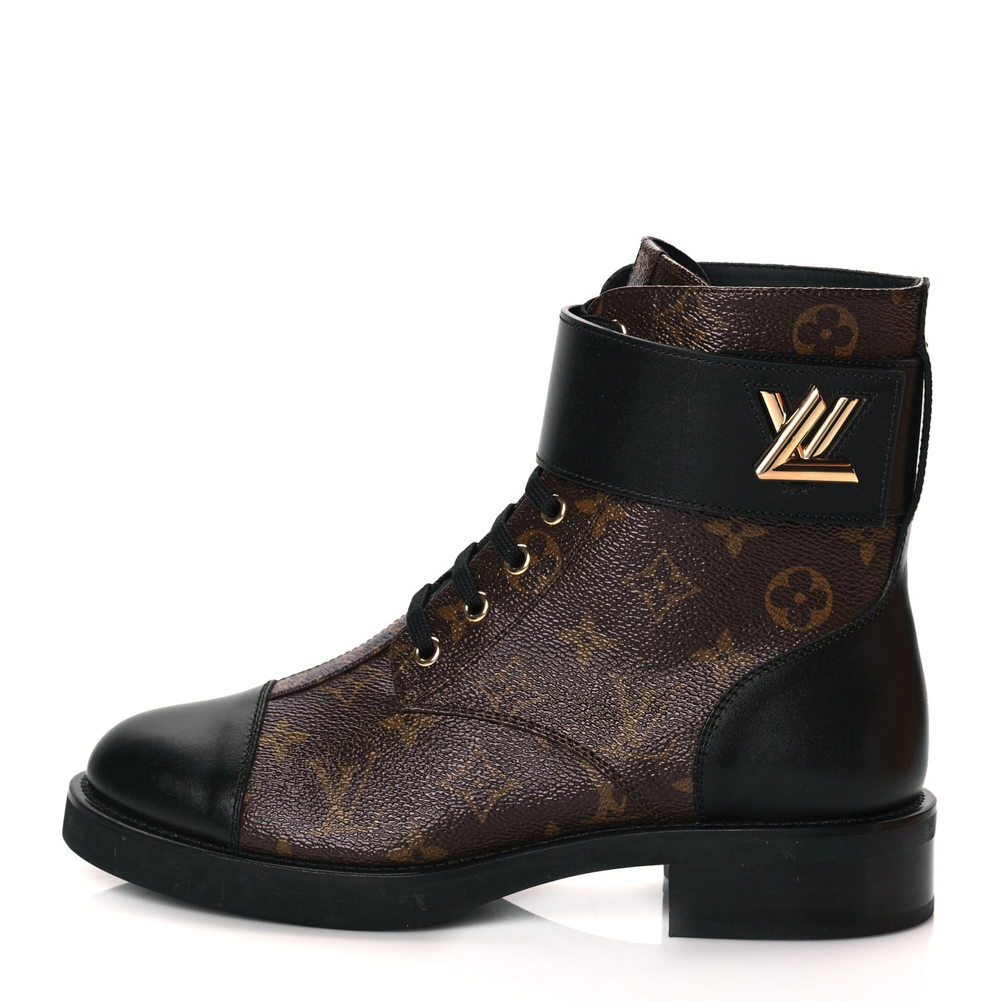 Calfskin Monogram Wonderland Flat Ranger Boots 39 Black
