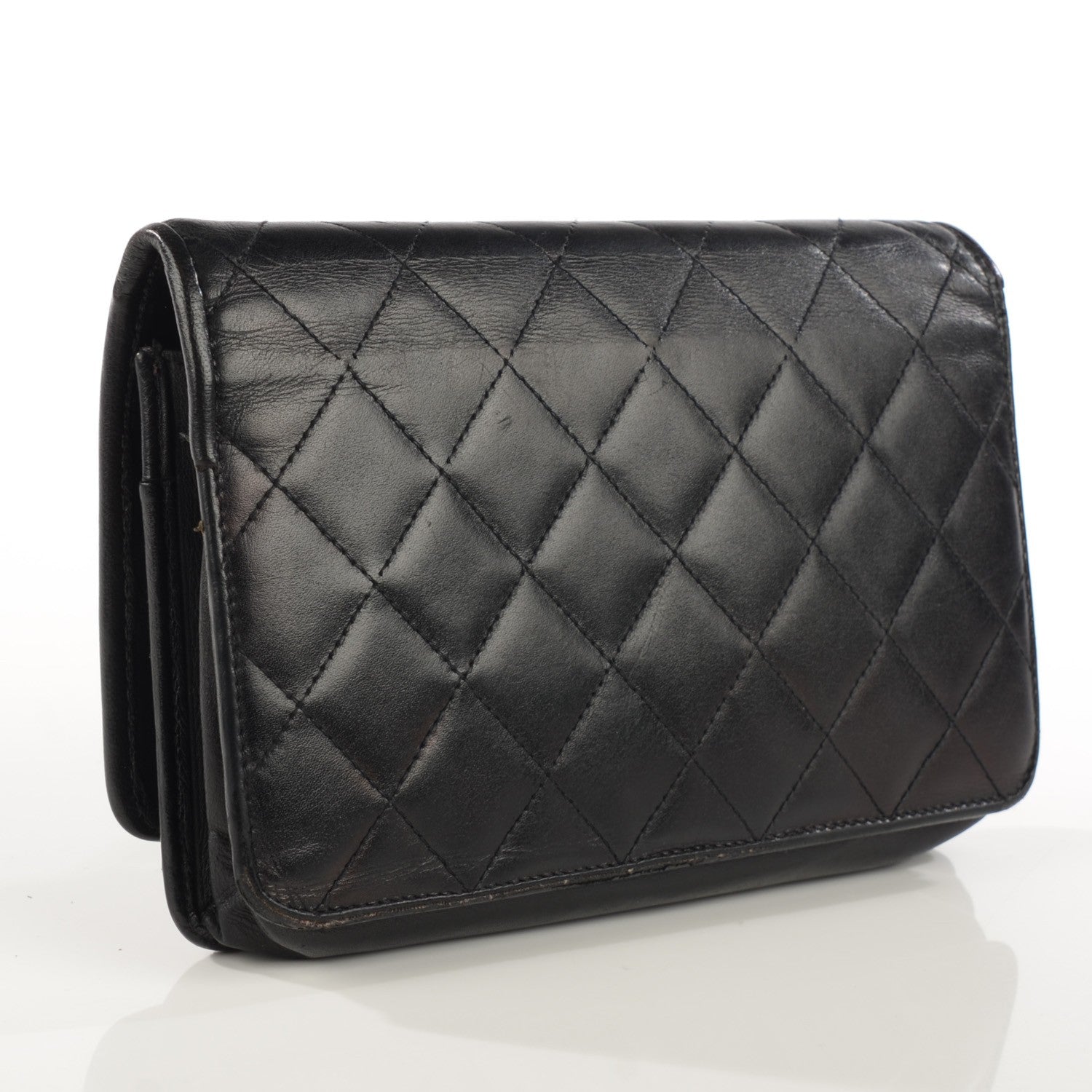 Chanel Calfskin Quilted Cambon Wallet On Chain WOC Black 3 of 16