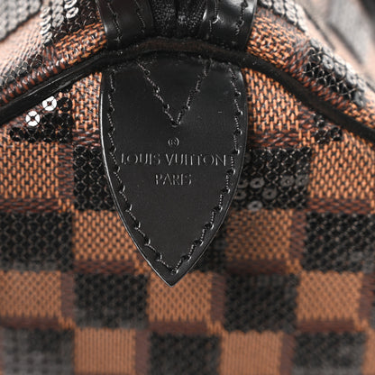 Louis Vuitton Damier Paillettes Speedy 30 Black 6 of 10