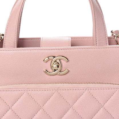 Chanel Caviar Quilted Small Business Affinity Shopping Bag Light Pink 12 of 12