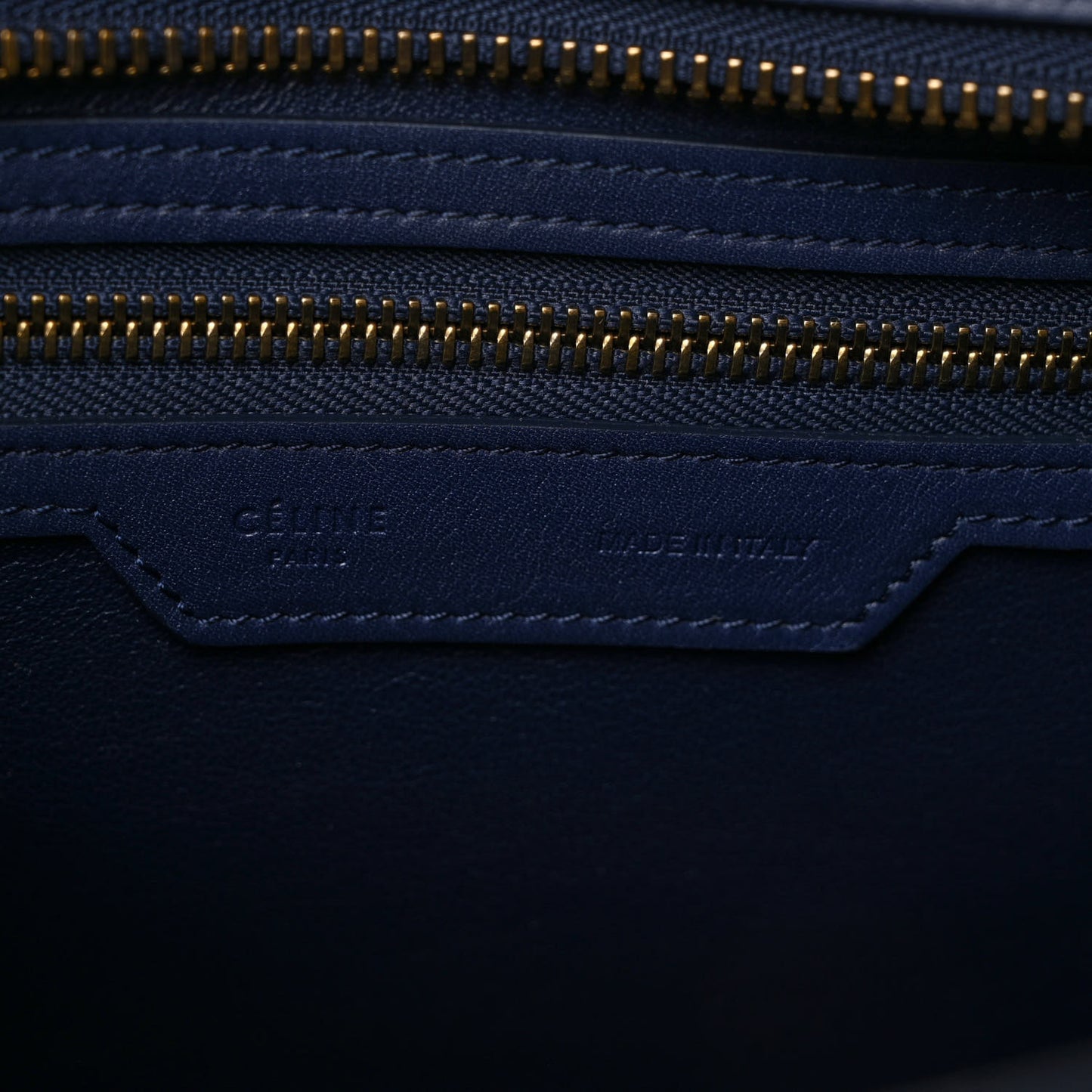 Smooth Calfskin Micro Luggage Navy Blue