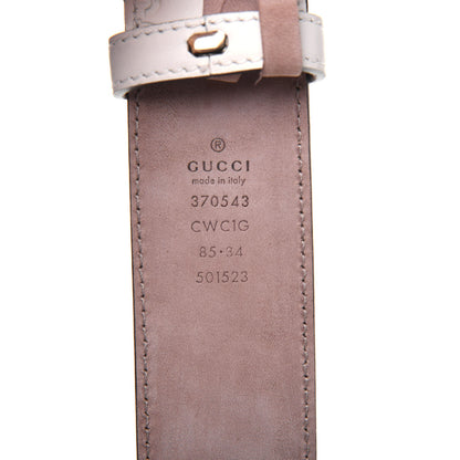 Gucci Guccissima Interlocking G 37mm Belt 85 34 Mystic White 3 of 8