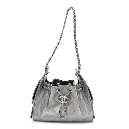 Chanel Metallic Caviar Quilted Mini Chanel 25 Handbag Anthracite 1 of 10