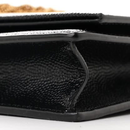 Saint Laurent Grain De Poudre Classic Monogram Kate Tassel Chain Wallet Black 11 of 11