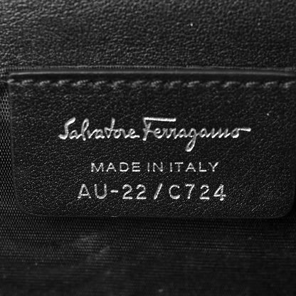 Salvatore Ferragamo Patent Calfskin Vara Bow Chain Flap Crossbody Black 5 of 8