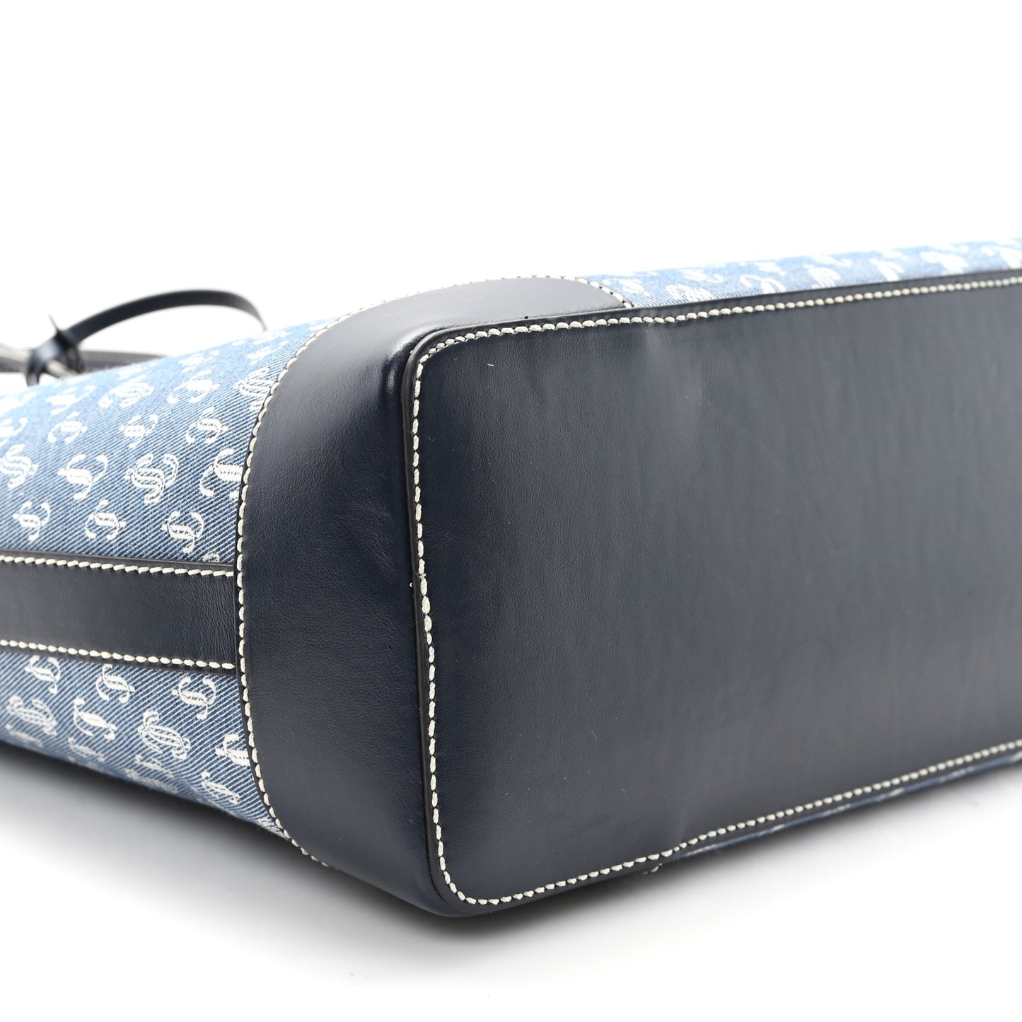 Denim Calfskin JC Monogram Nine2Five East West Tote Denim