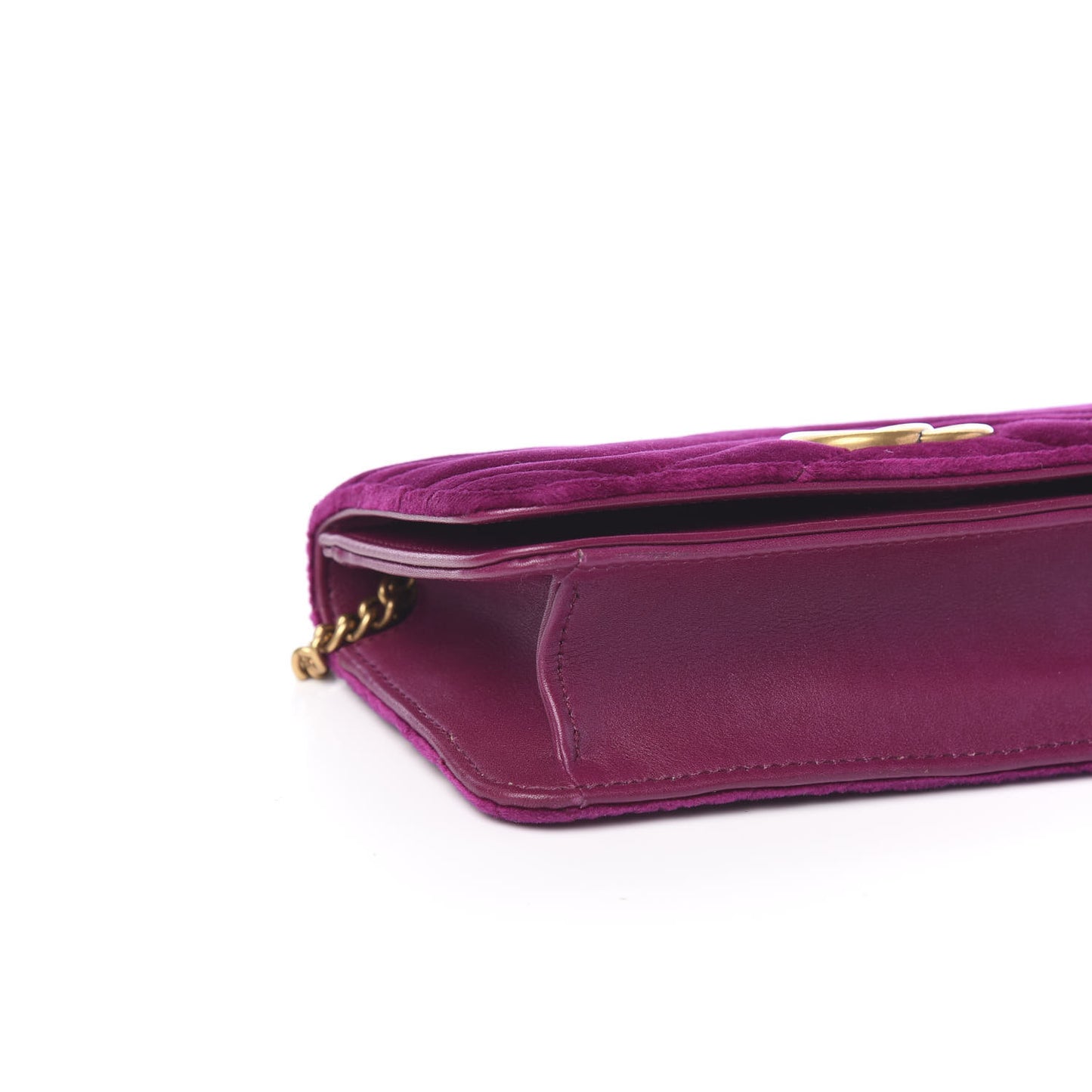 Velvet Matelasse GG Marmont Mini Bag Fuchsia Violet Cyclamen