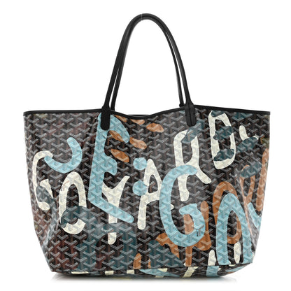Goyard Goyardine Saint Louis Lettres Camouflage GM Black Blue 3 of 11