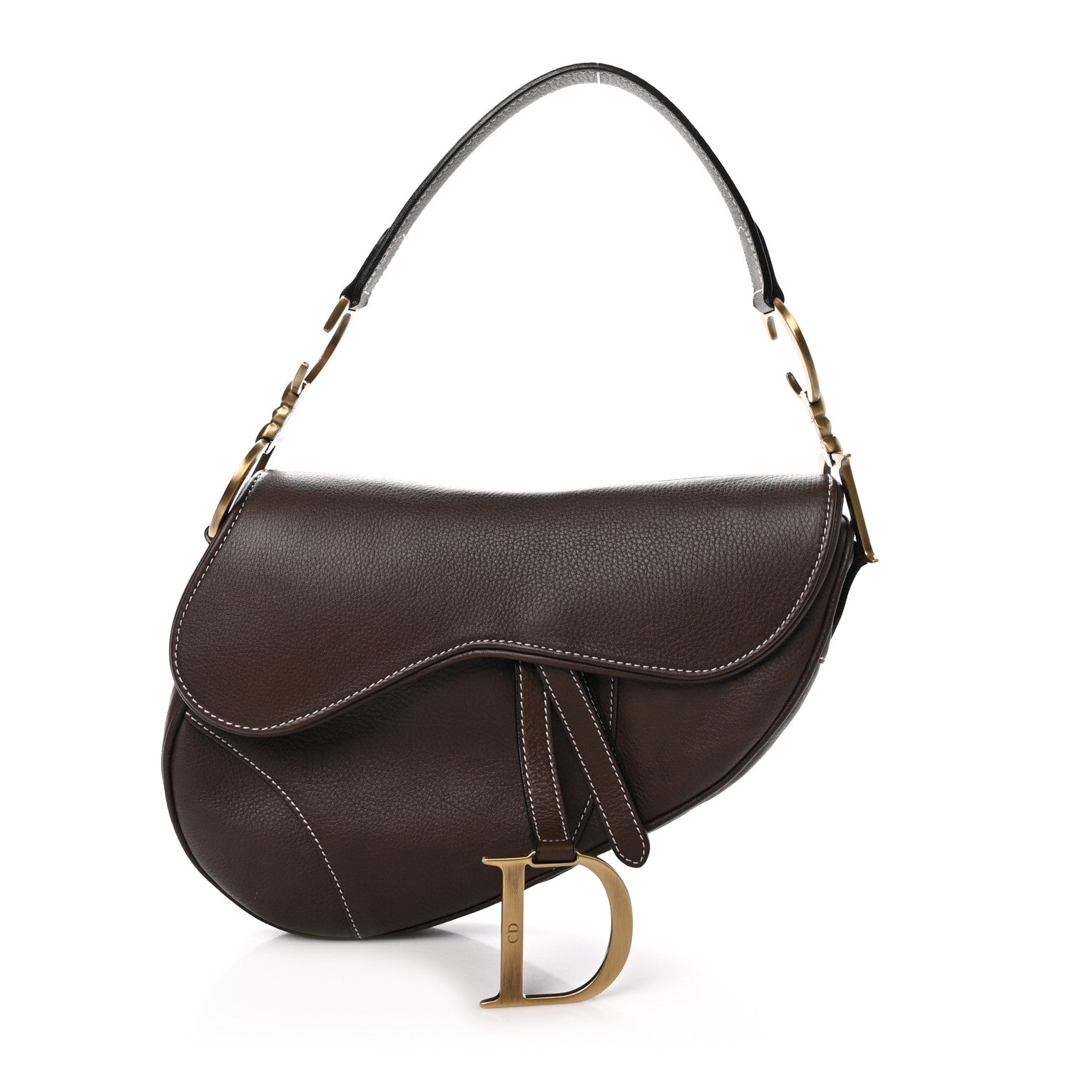 Christian Dior Calfskin Saddle Bag Brown 1 of 11
