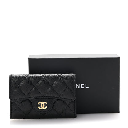 Chanel Caviar Quilted Flap Card Holder Wallet Black 8 of 8
