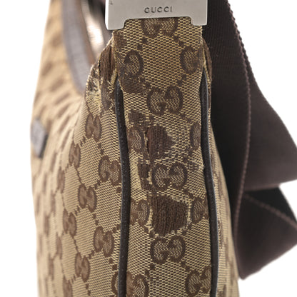 Gucci Monogram Medium Half Moon Hobo Dark Brown 14 of 16