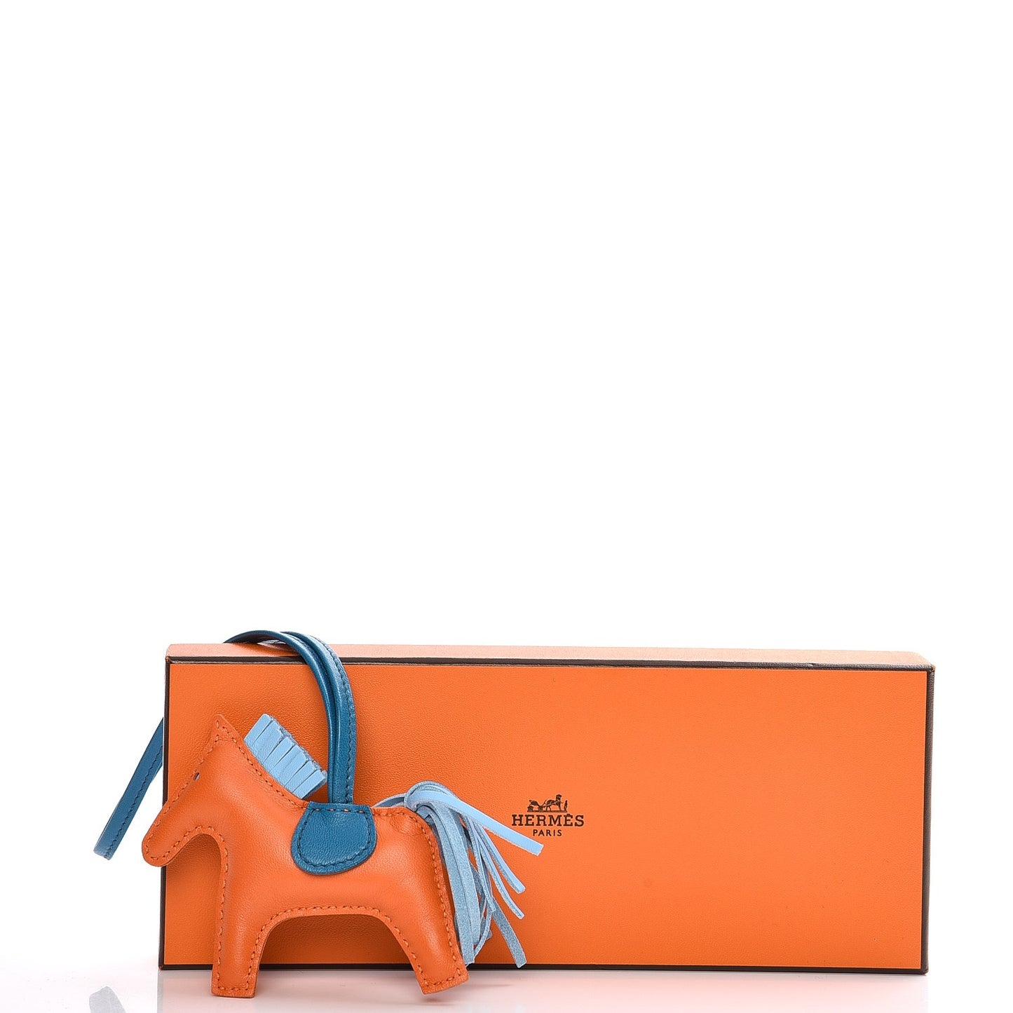 Milo Lambskin Grigri Rodeo Horse Bag Charm PM Feu Celeste Bleu Izmir