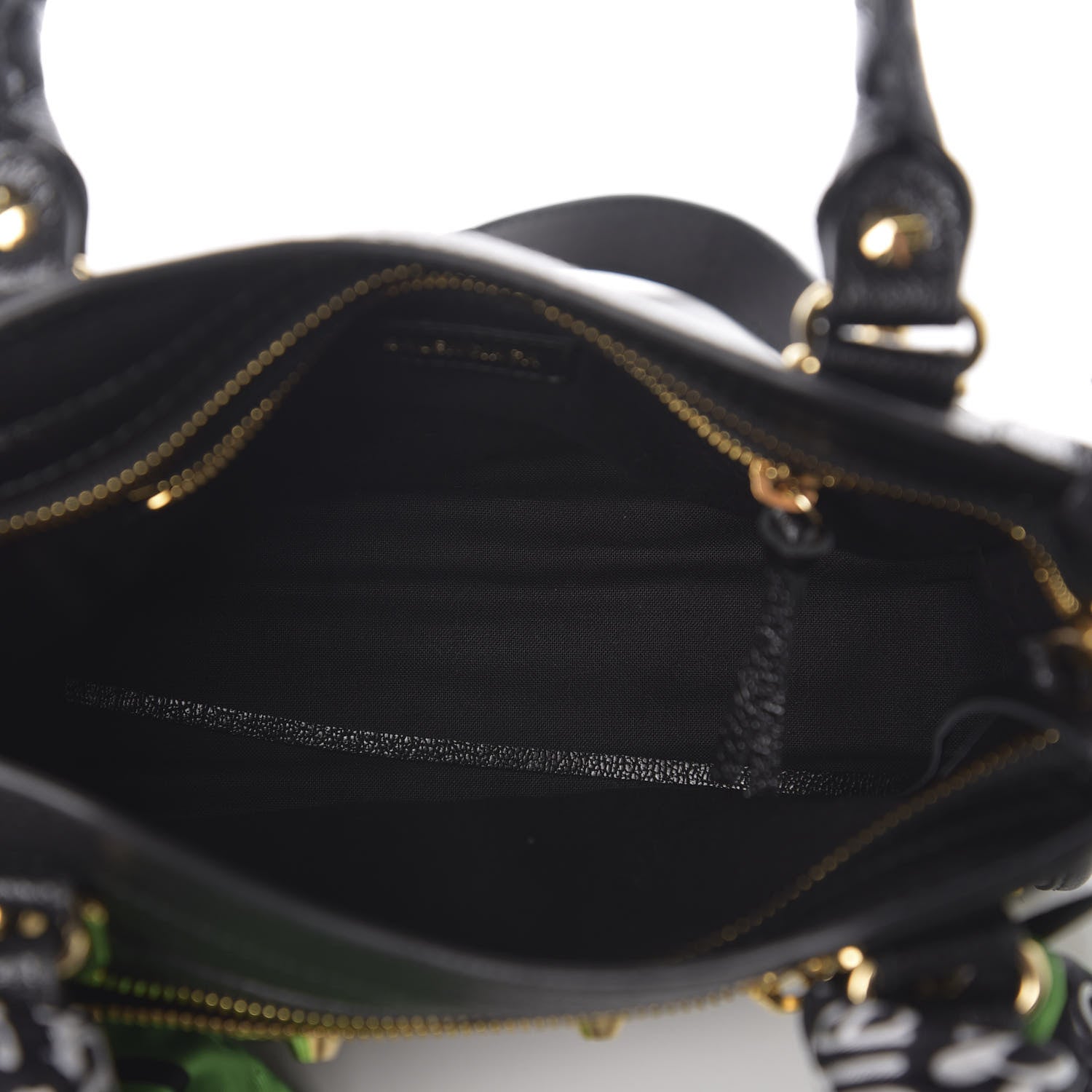 Balenciaga Chevre Gold Metallic Edge Hardware Mini Cityscarf Black 5 of 11