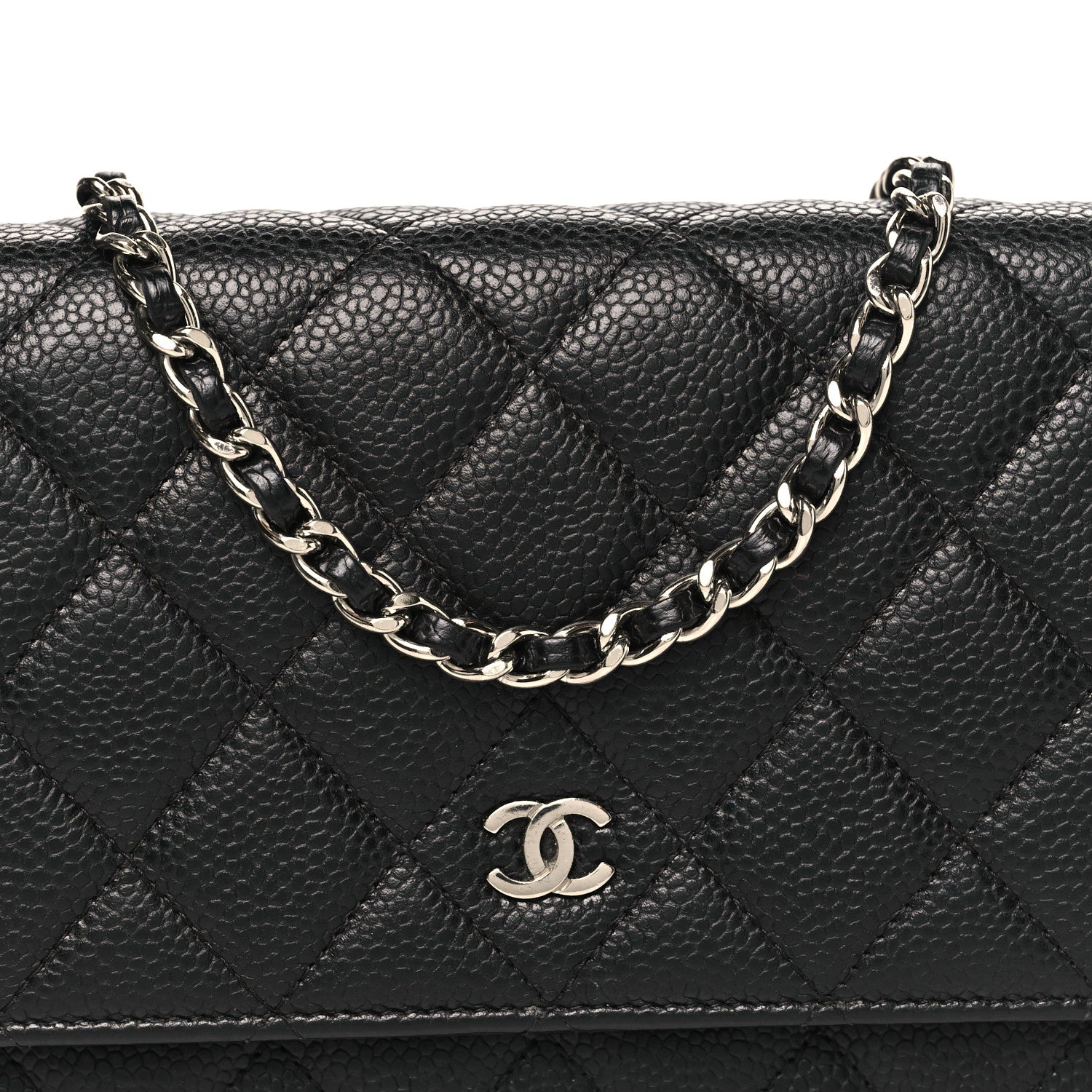 Chanel Caviar Quilted Wallet on Chain WOC Black 9 of 12
