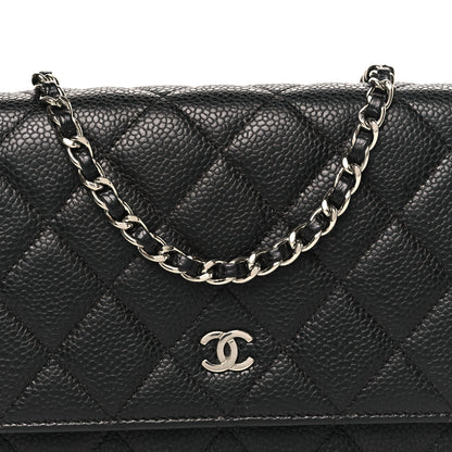 Chanel Caviar Quilted Wallet on Chain WOC Black 9 of 12