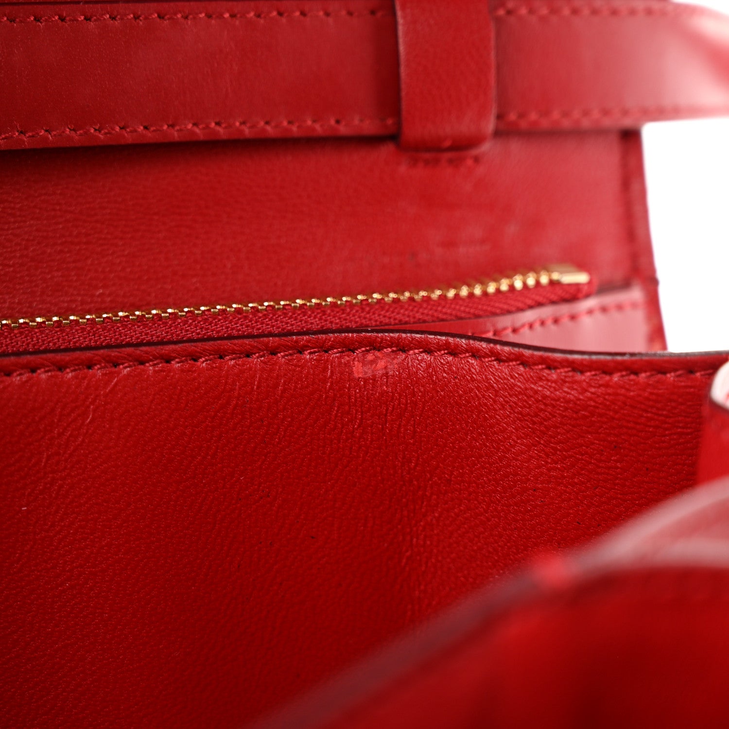 Celine Box Calfskin Medium Classic Box Flap Bag Red 13 of 15