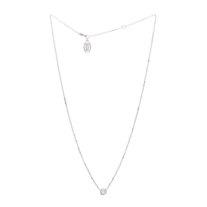 Cartier 18K White Gold Diamond LM D'Amour Pendant Necklace 2 of 4