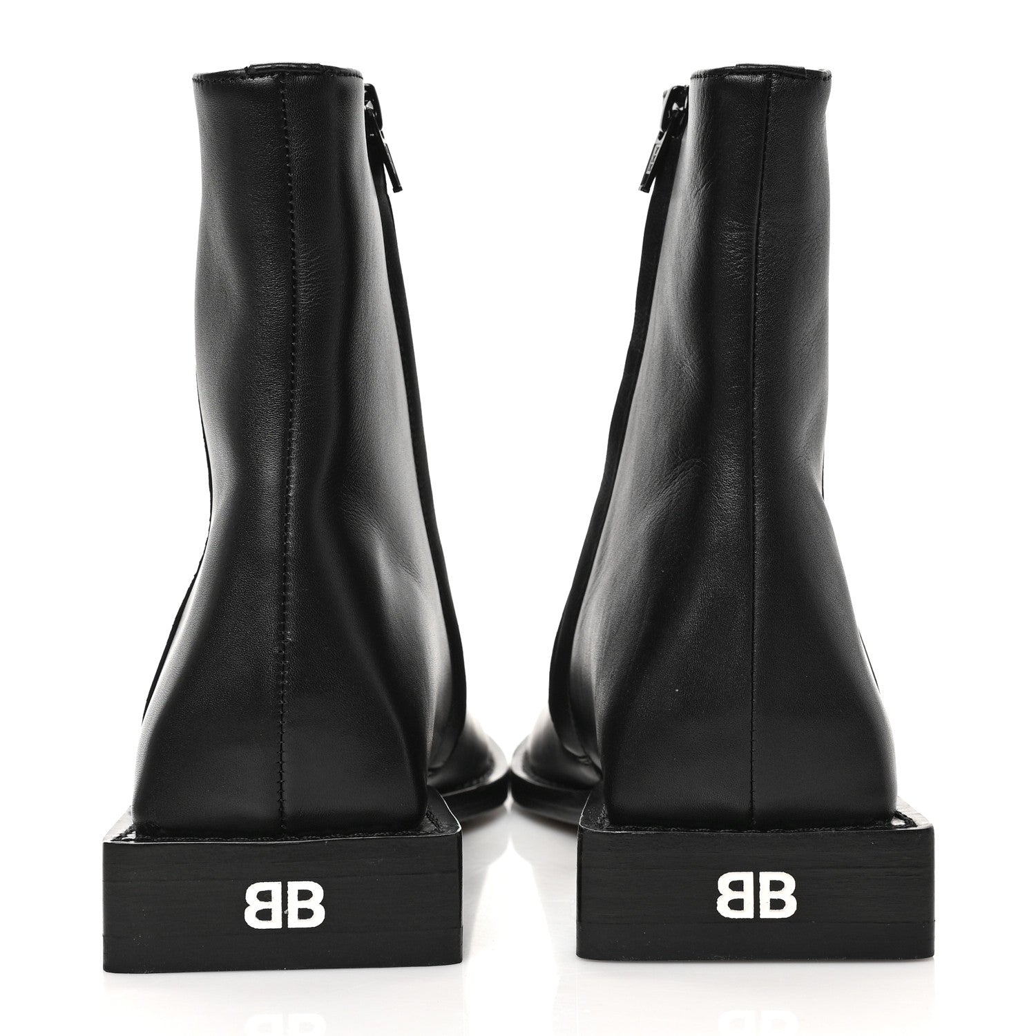 Balenciaga Calfskin Soft Rim Ankle Booties 38 Black 5 of 9