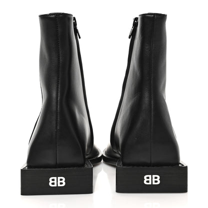Balenciaga Calfskin Soft Rim Ankle Booties 38 Black 5 of 9