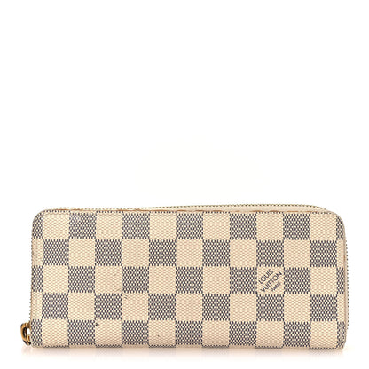 Louis Vuitton Damier Azur Clemence Wallet Rose Ballerine 1 of 9