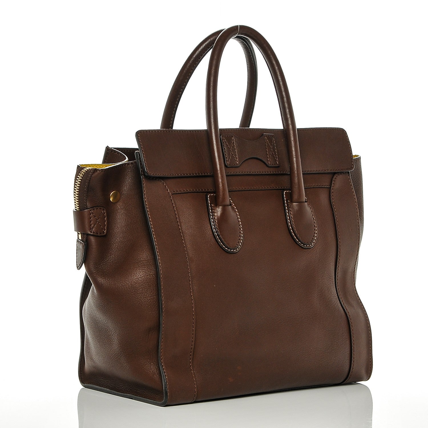 Celine Smooth Calfskin Mini Envelope Luggage Brown 3 of 10