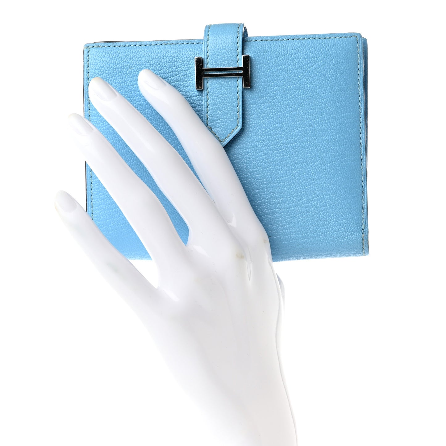 Chevre Mysore Bearn Compact Wallet Celeste