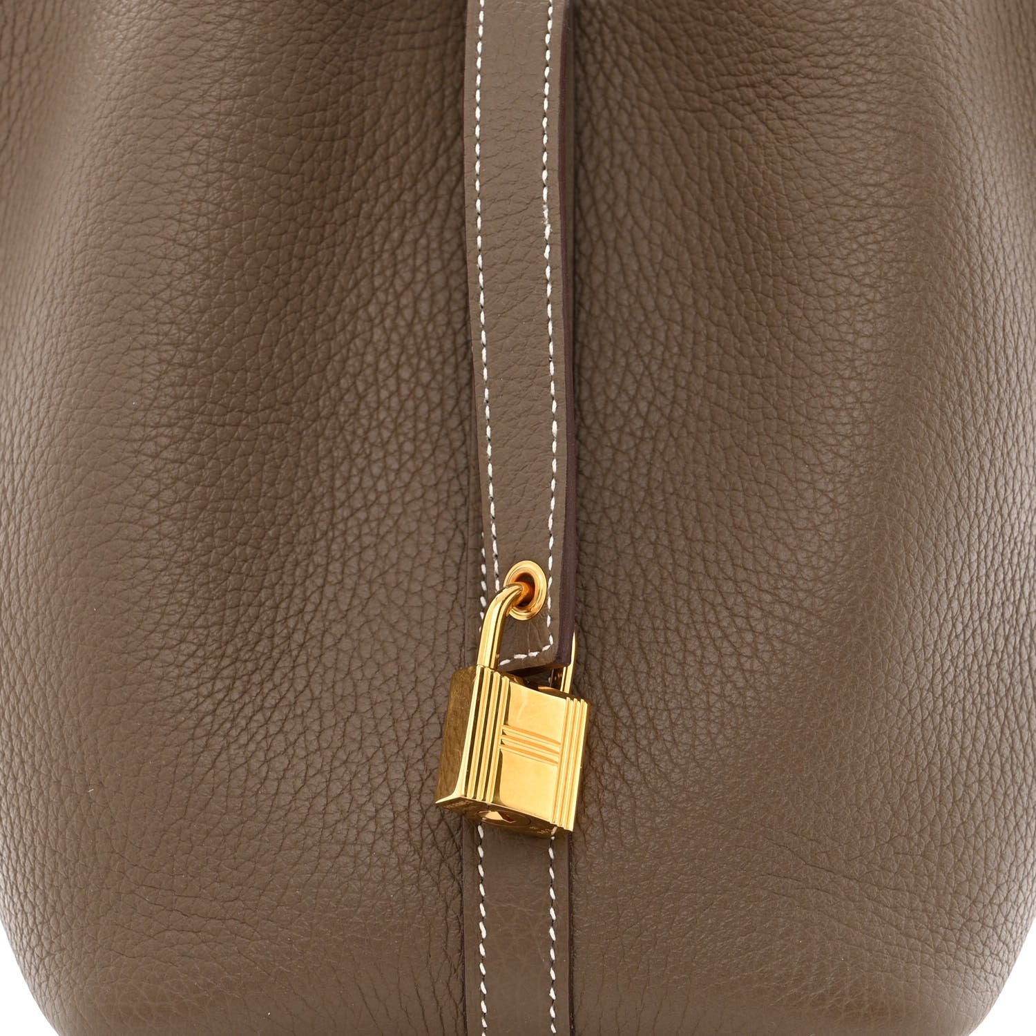Hermes Taurillon Clemence Picotin Lock 18 PM Etoupe 8 of 11