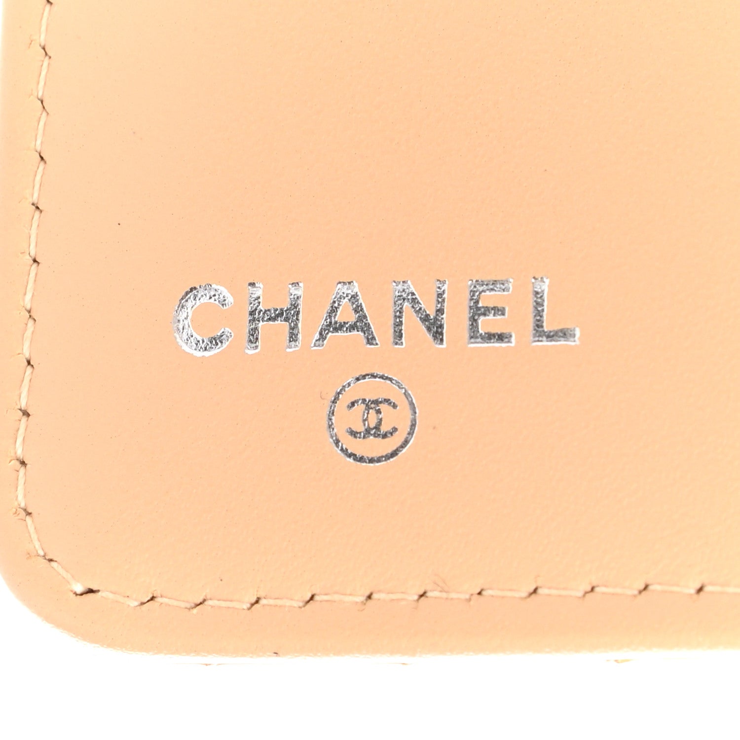 Chanel Patent Chevron Quilted Yen Wallet Beige 8 of 11