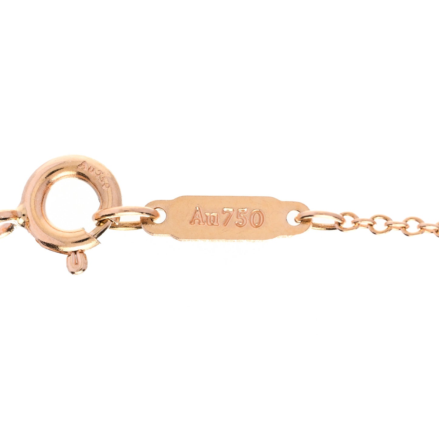 18K Rose Gold Diamond Small T Smile Pendant Necklace