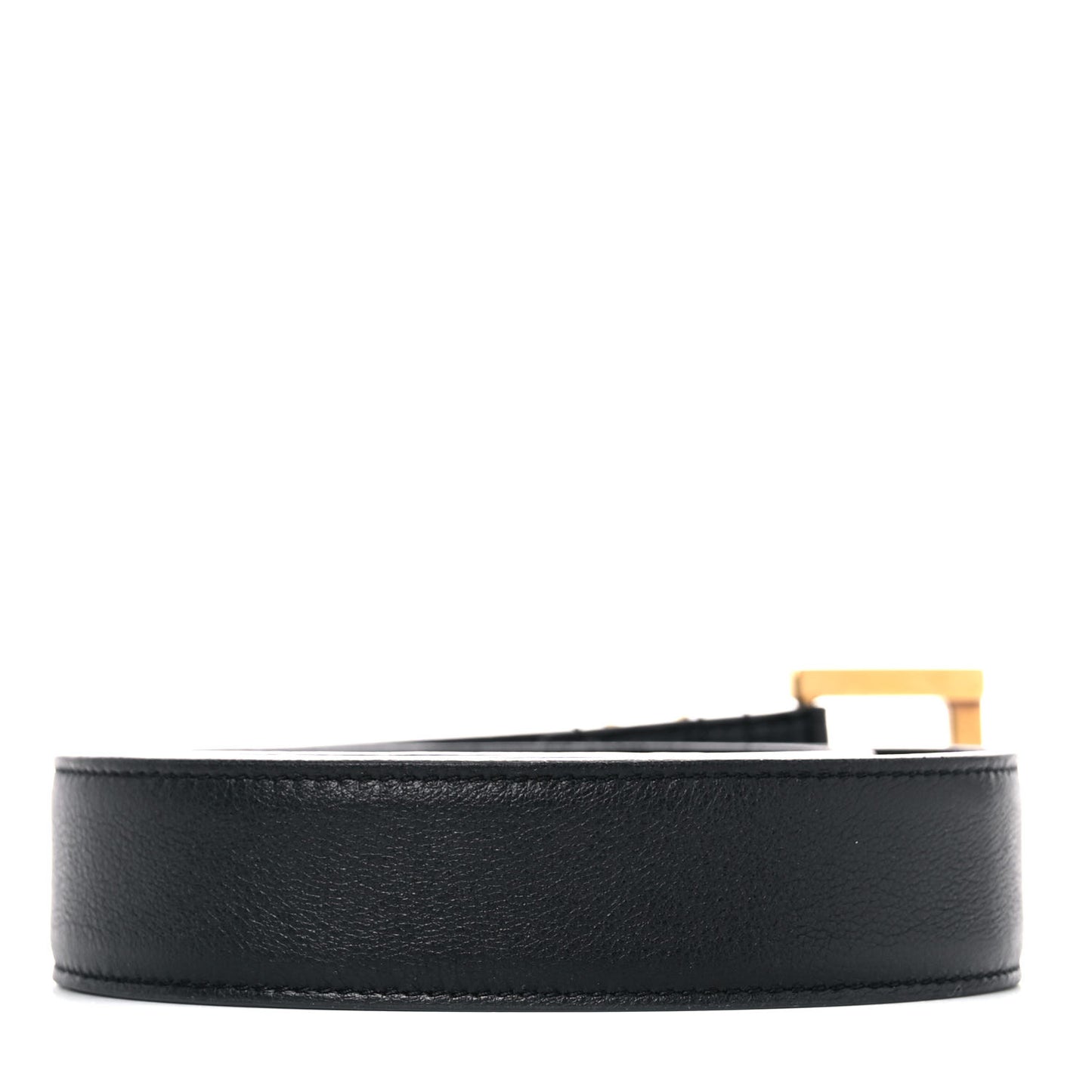 Smooth Calfskin Monogram Square Buckle Belt 85 34 Black