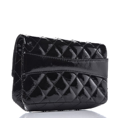 Chanel Patent Quilted Reissue Flap Clutch Bag Black 3 of 7