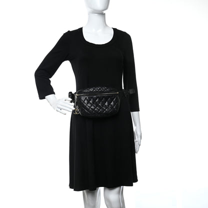 Chanel Lambskin Quilted Waist Belt Bag Black 3 of 9