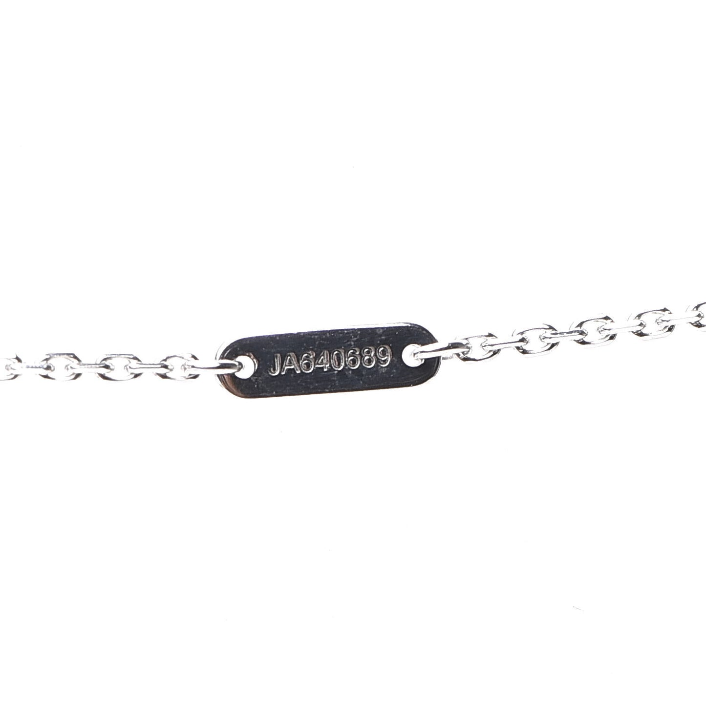 18K White Gold Diamond Sweet Alhambra Pendant Necklace