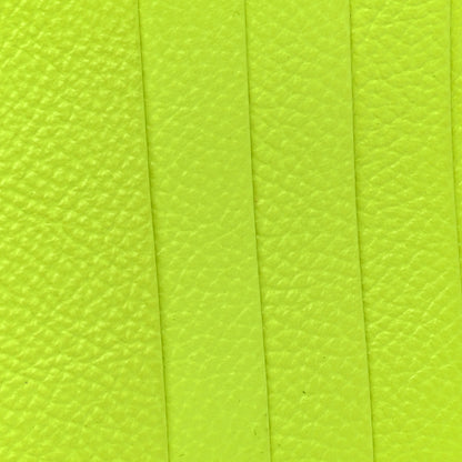 Balenciaga Grained Calfskin Logo Cash Coin Card Holder On Keychain Fluo Yellow Black 8 of 9