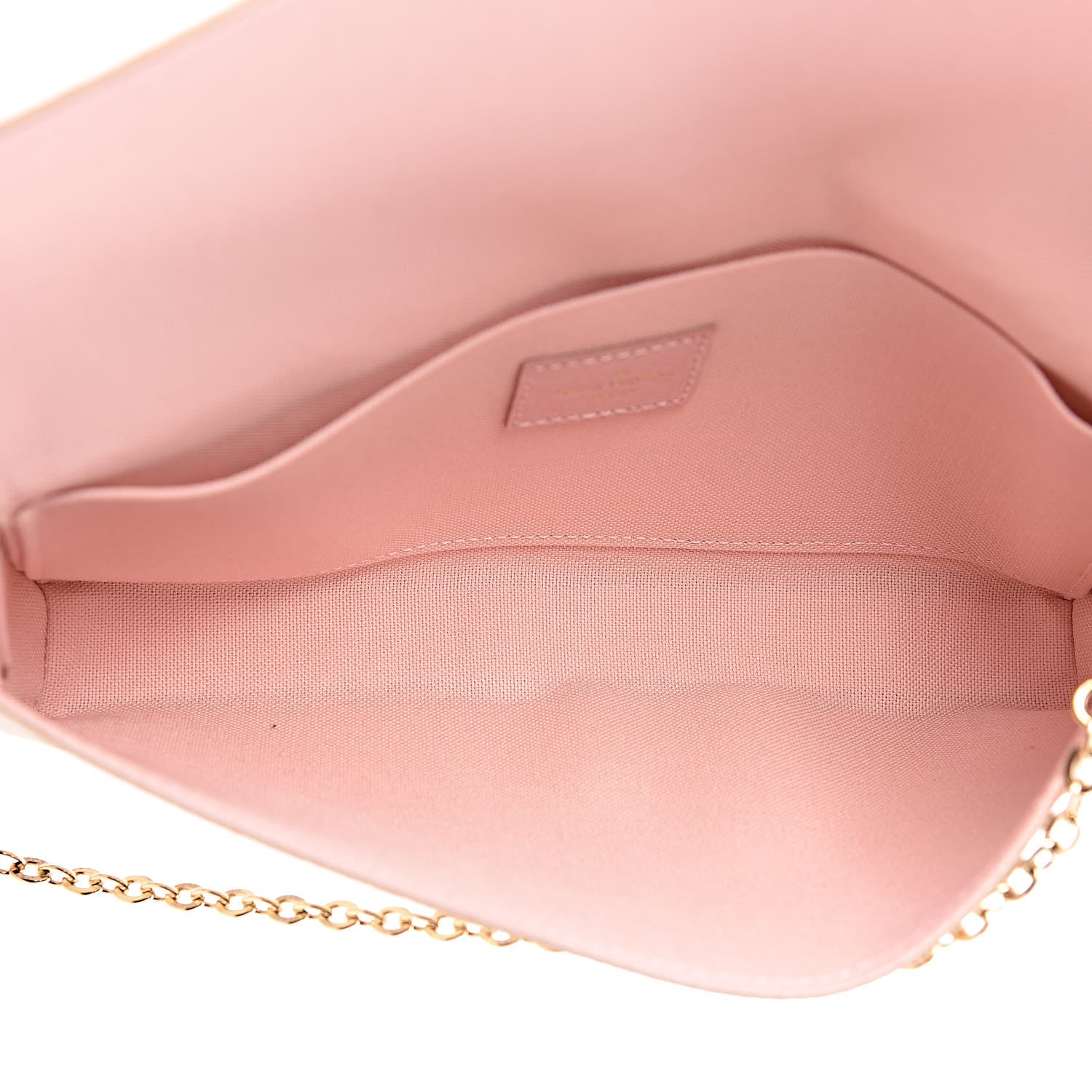 Louis Vuitton Damier Azur Pochette Felicie Chain Wallet Rose Ballerine 5 of 10